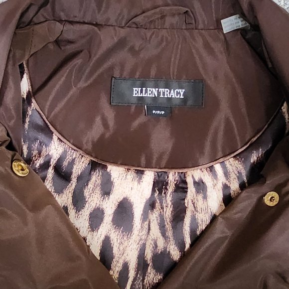 Ellen Tracy Outerwear Techno Double-Breasted Rain Trench Coat With Belt Petite - Picture 8 of 11